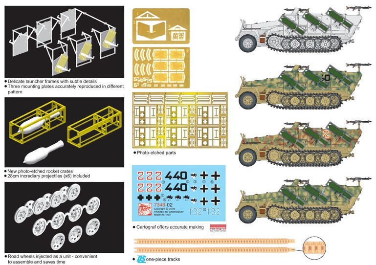 German Sd.Kfz.251 Ausf.D mit 28cm Rocket and Steel Frame Crates – Image 2