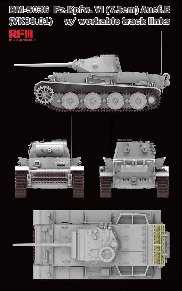 Pz.Kpfw.VI (7,5cm) Ausf.B (VK36.01) w/ workable track links – Image 3