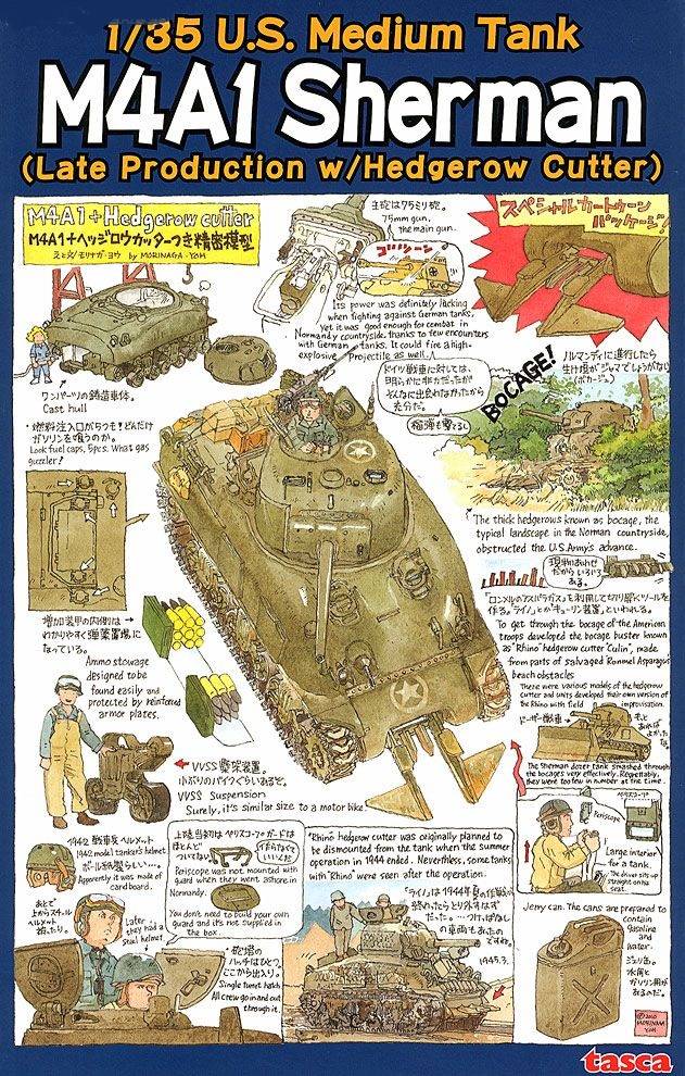 U.S. Medium Tank M4A1 Sherman (Late Production w/Hedgerow Cutter)