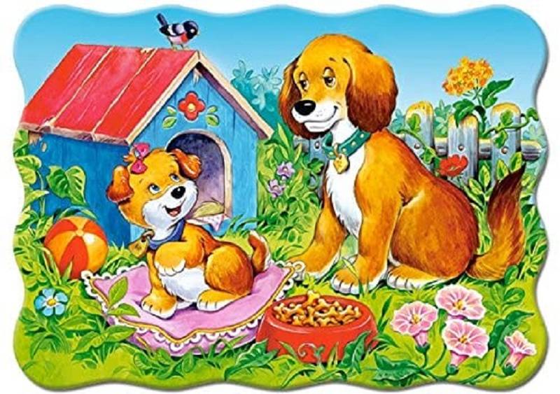 DOGS IN THE GARDEN