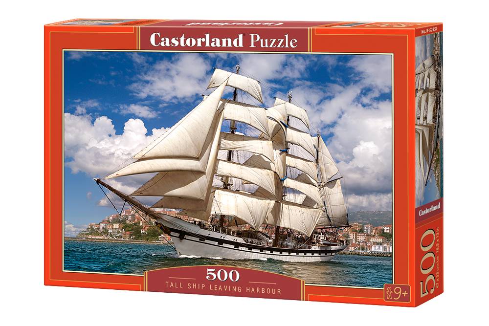 TALL SHIP LEAVING HARBOUR