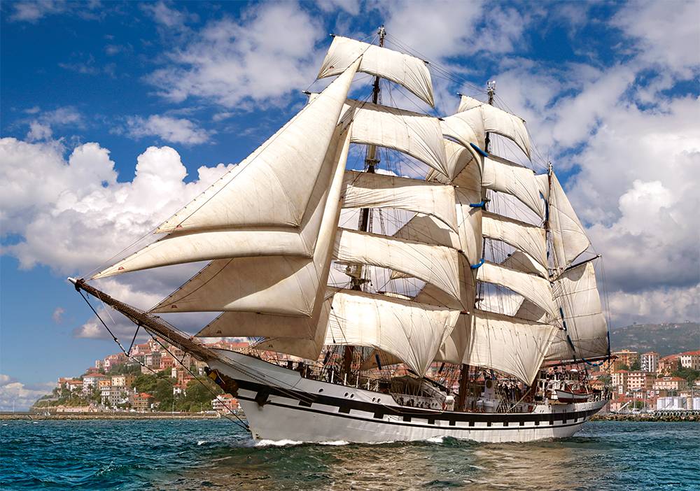 TALL SHIP LEAVING HARBOUR – Image 2