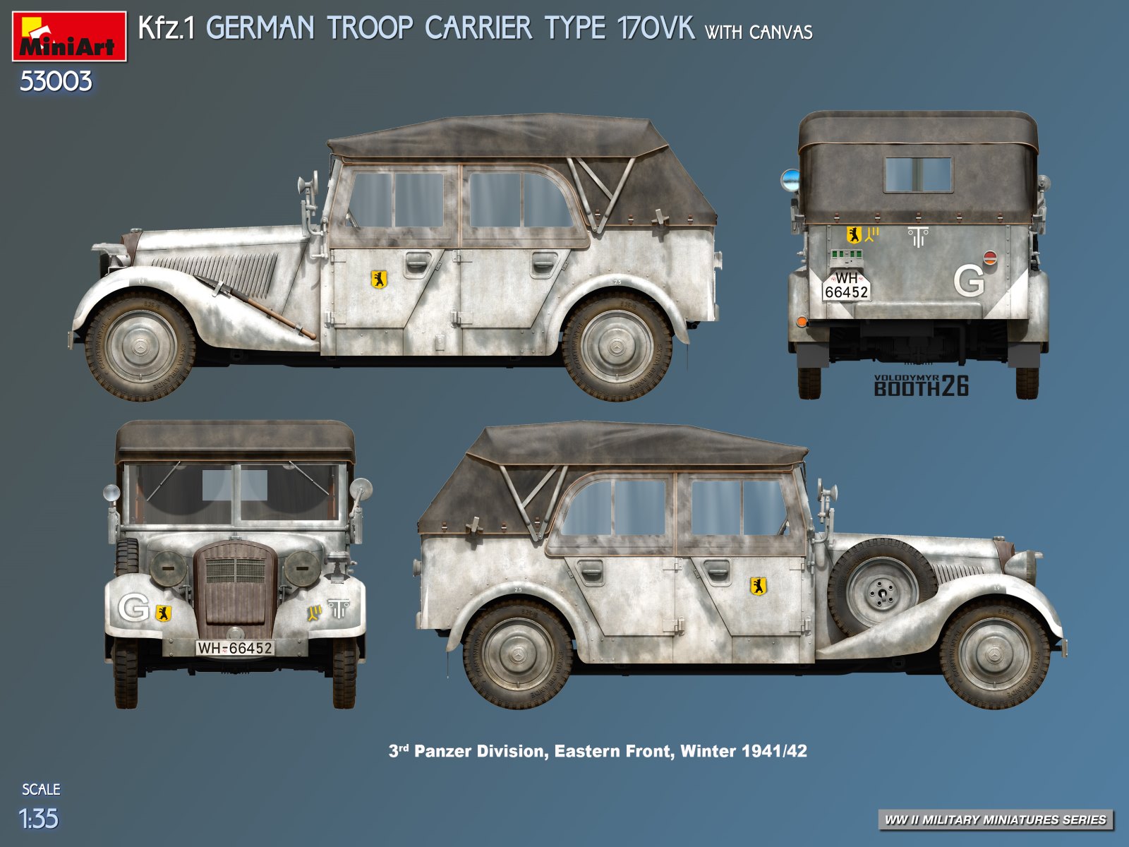 Kfz.1 GERMAN TROOP CARRIER TYPE 170VK WITH CANVAS – Image 5