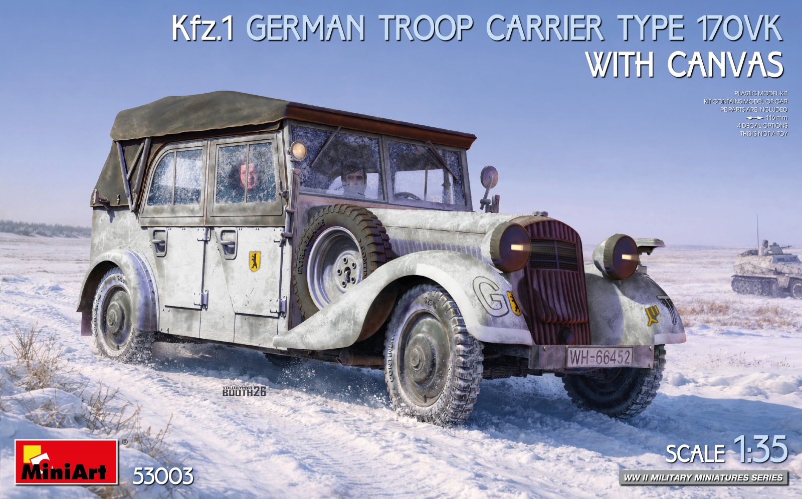 Kfz.1 GERMAN TROOP CARRIER TYPE 170VK WITH CANVAS