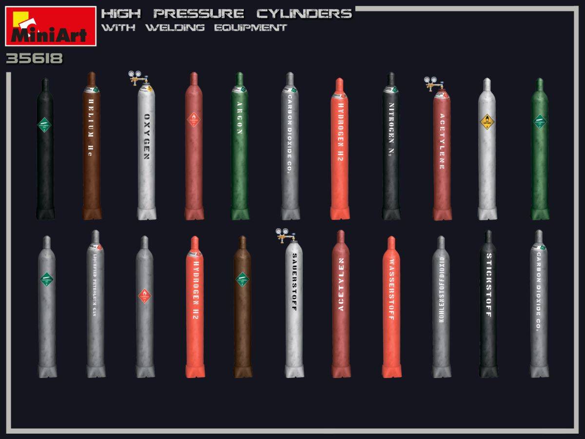 HIGH PRESSURE CYLINDERS w/WELDING EQUIPMENT – Image 7