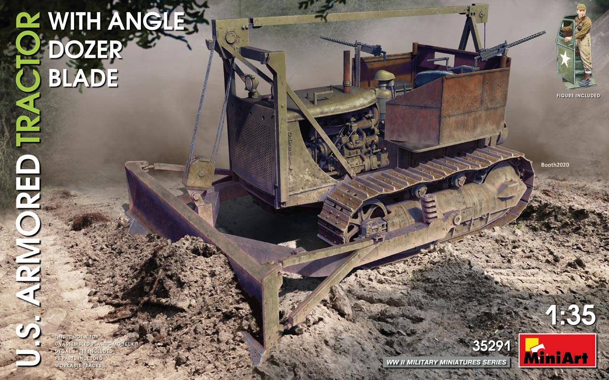 U.S. ARMORED TRACTOR WITH ANGLE DOZER BLADE