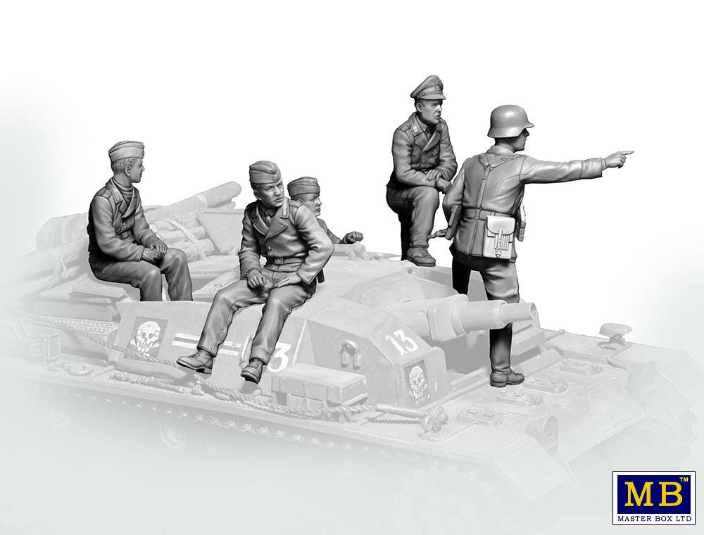 German StuG III Crew, WWII era.Their position is behind that forest – Image 3