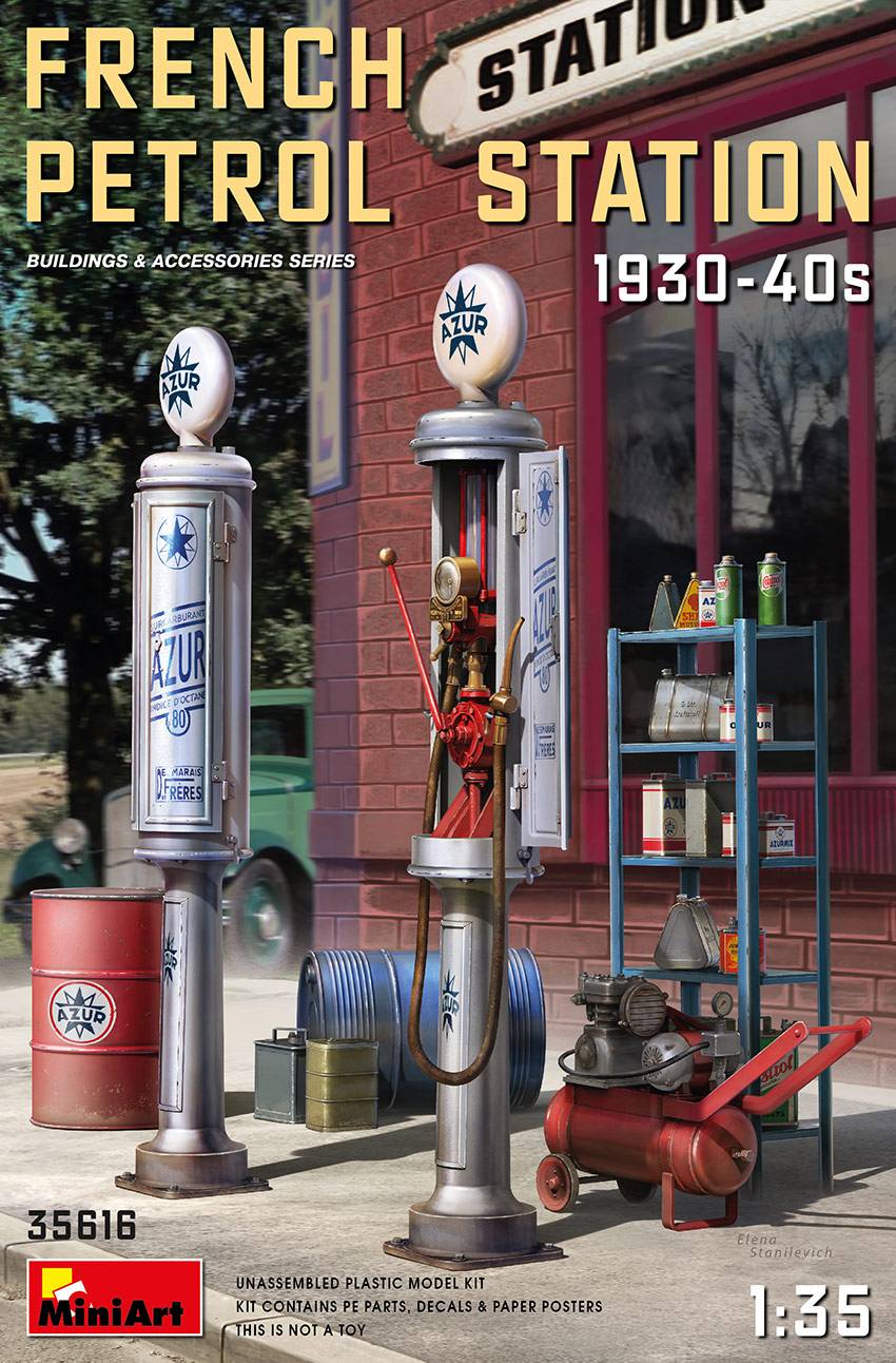 FRENCH PETROL STATION 1930-40S