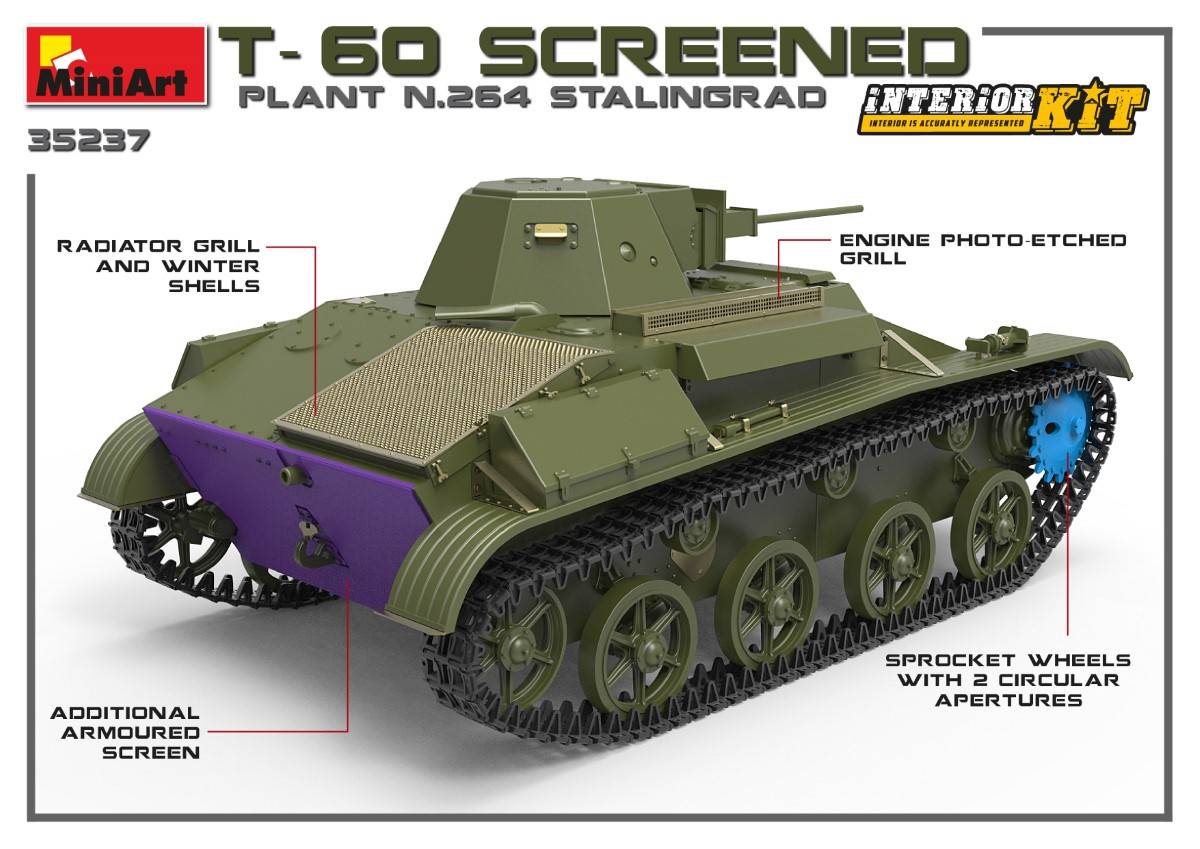 T-60 SCREENED (PLANT NO.264 STALINGRAD) INTERIOR KIT – Image 15