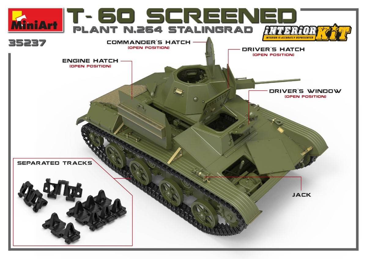 T-60 SCREENED (PLANT NO.264 STALINGRAD) INTERIOR KIT – Image 16