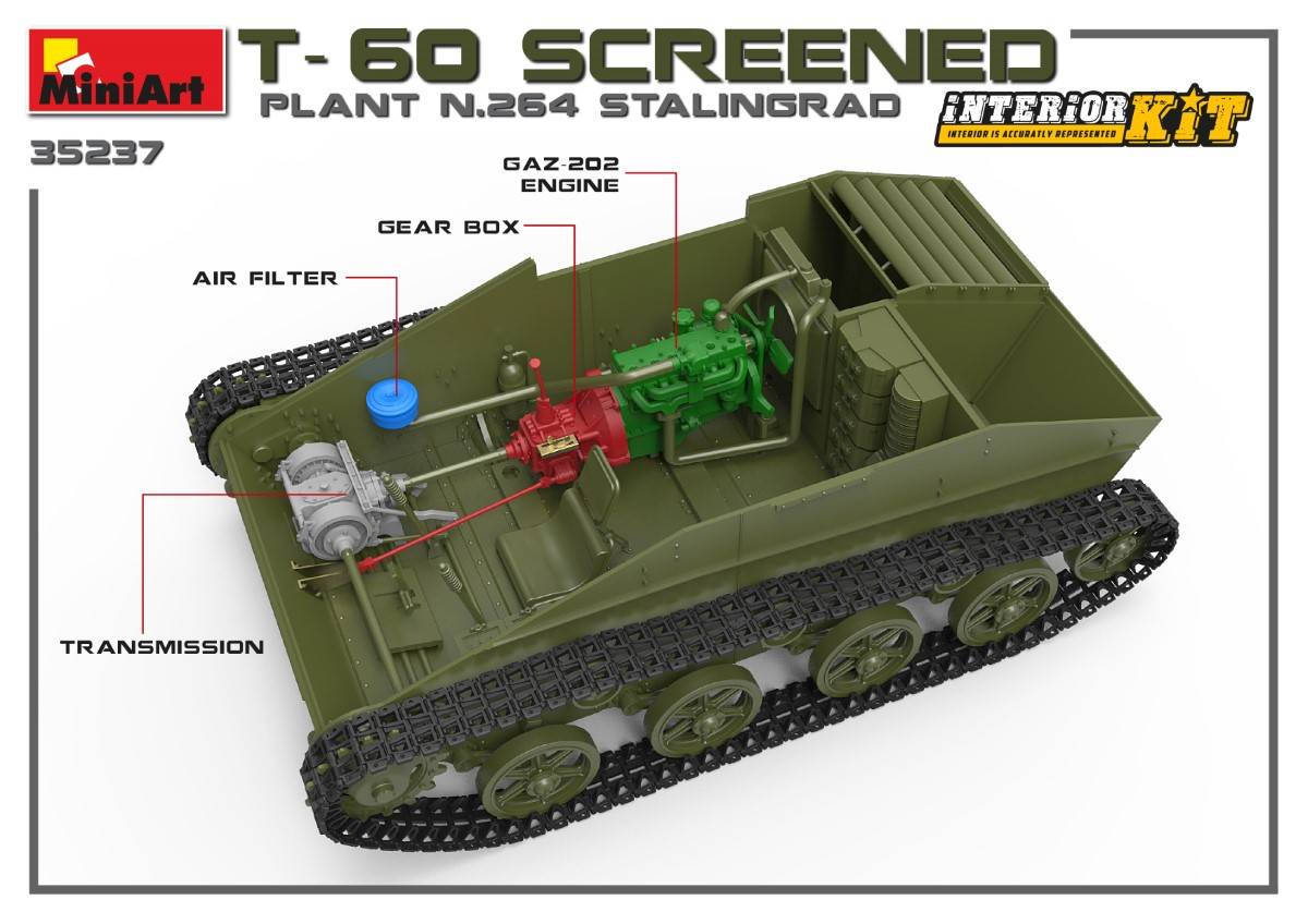 T-60 SCREENED (PLANT NO.264 STALINGRAD) INTERIOR KIT – Image 17