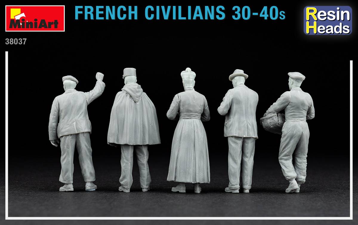 FRENCH CIVILIANS ’30-’40s. RESIN HEADS – Image 6