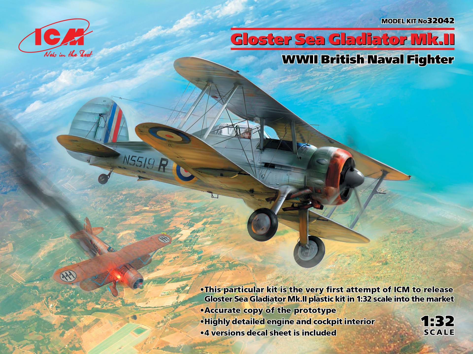 Gloster Sea Gladiator Mk.II WWII British Naval Fighter