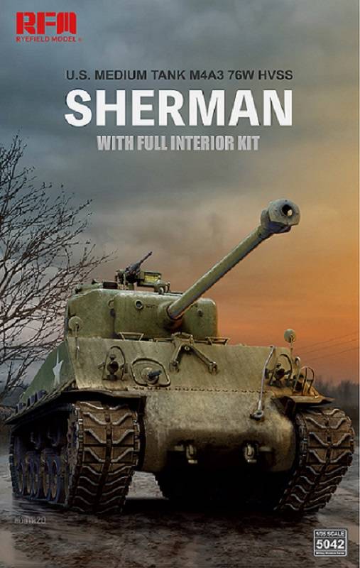 M4A3 76W HVSS Sherman With full interior and workable track links