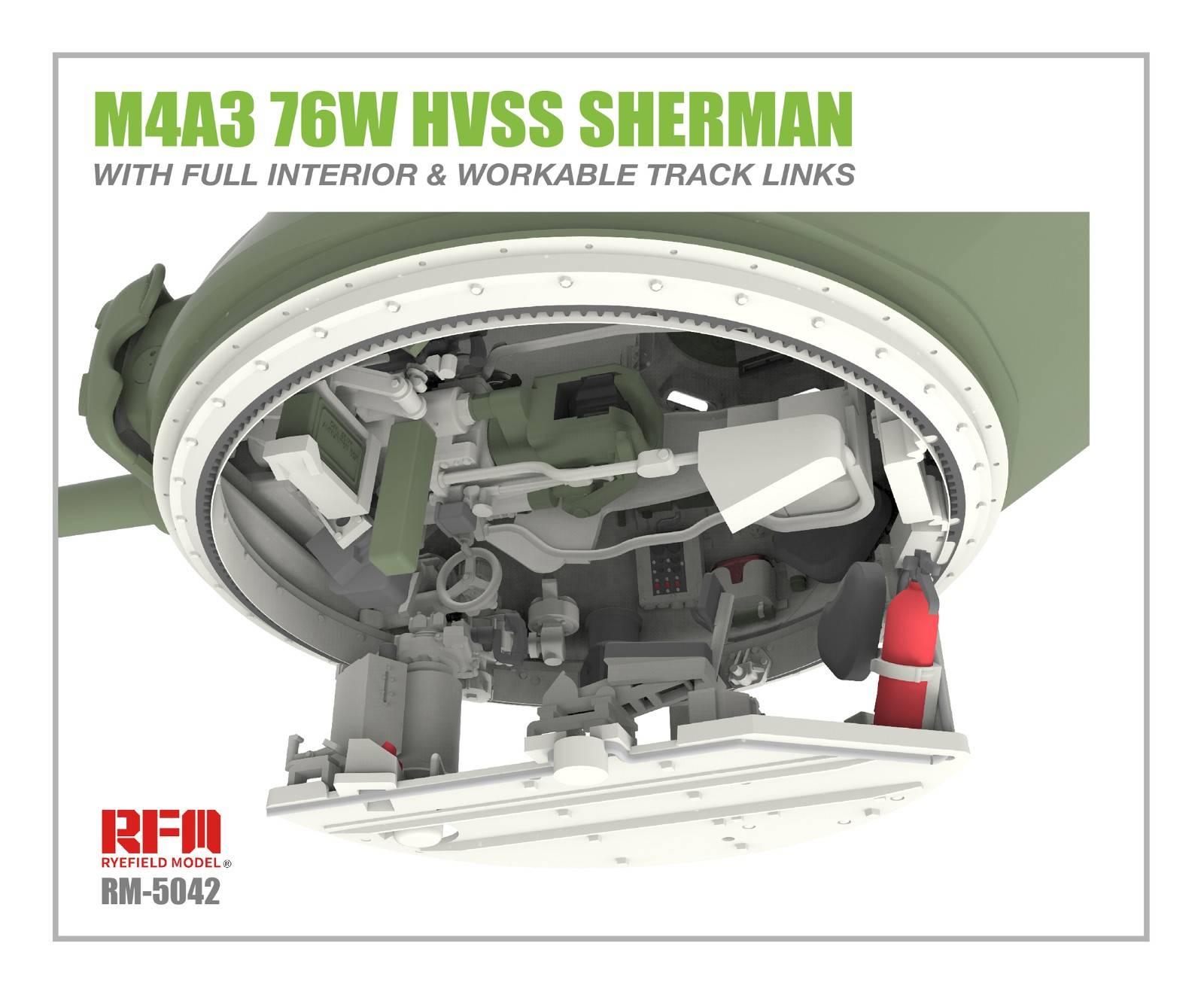 M4A3 76W HVSS Sherman With full interior and workable track links – Image 6