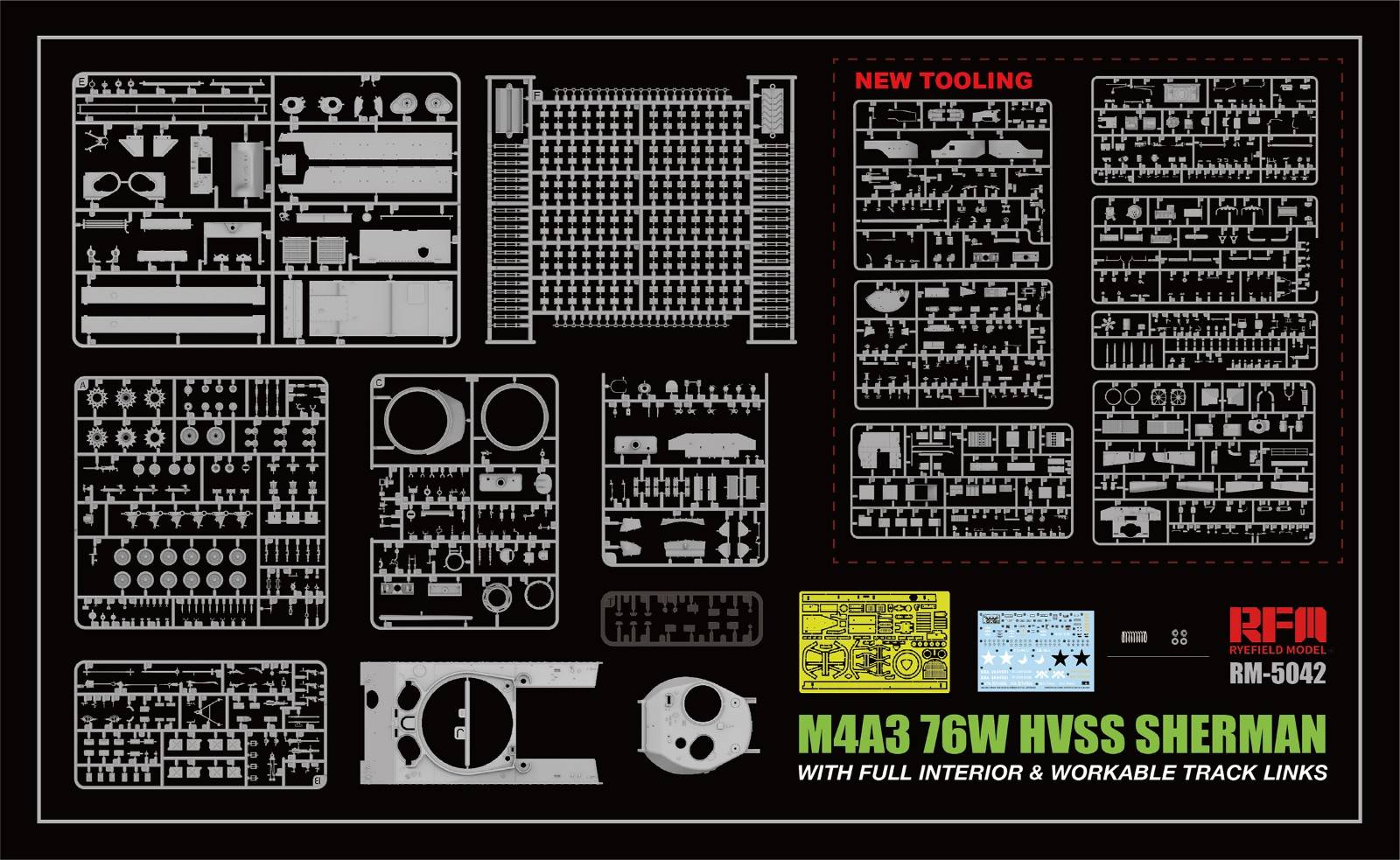 M4A3 76W HVSS Sherman With full interior and workable track links – Image 2