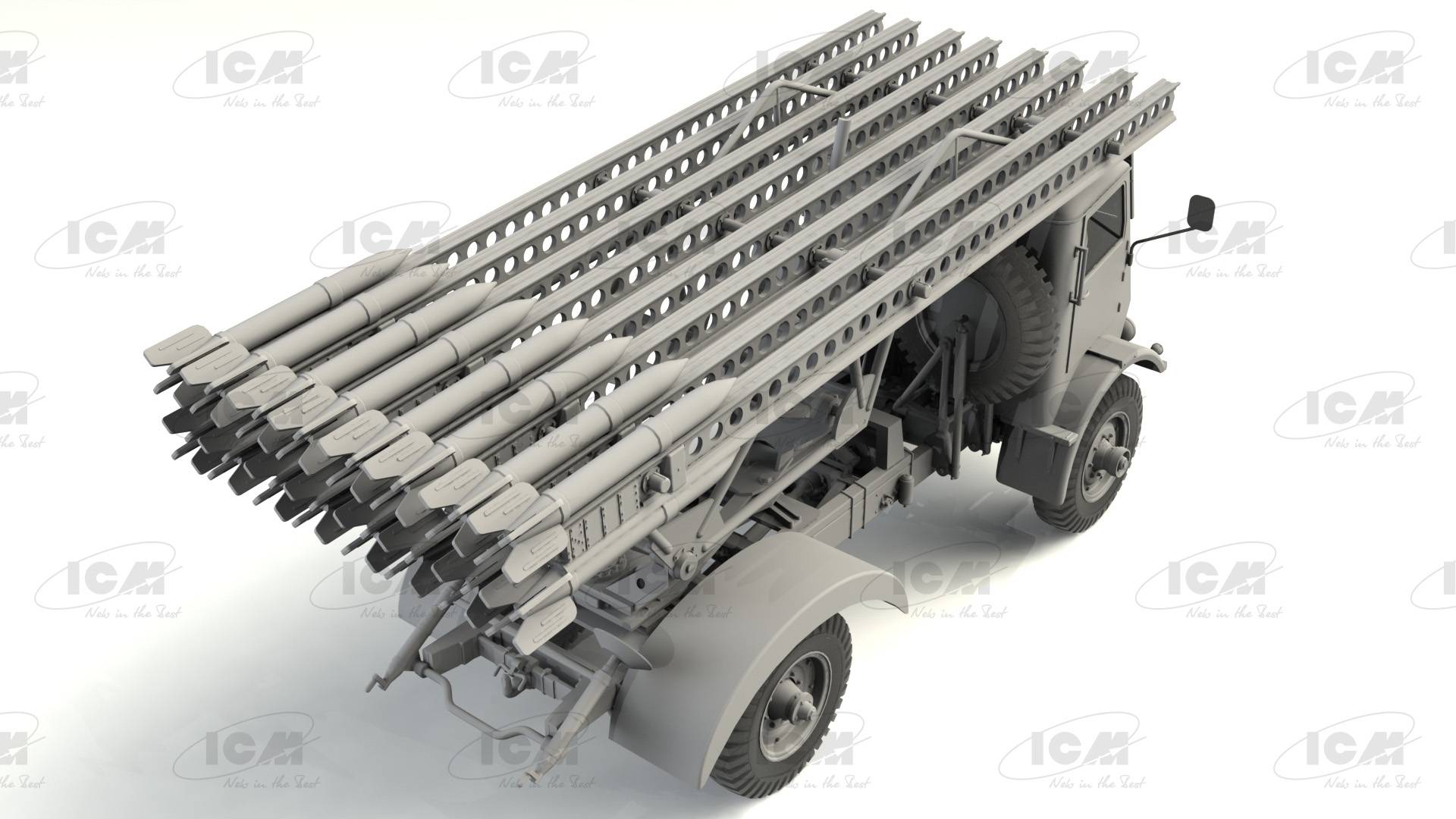 BM-13-16 on W.O.T. 8 chassis WWII Soviet MLRS – Image 2