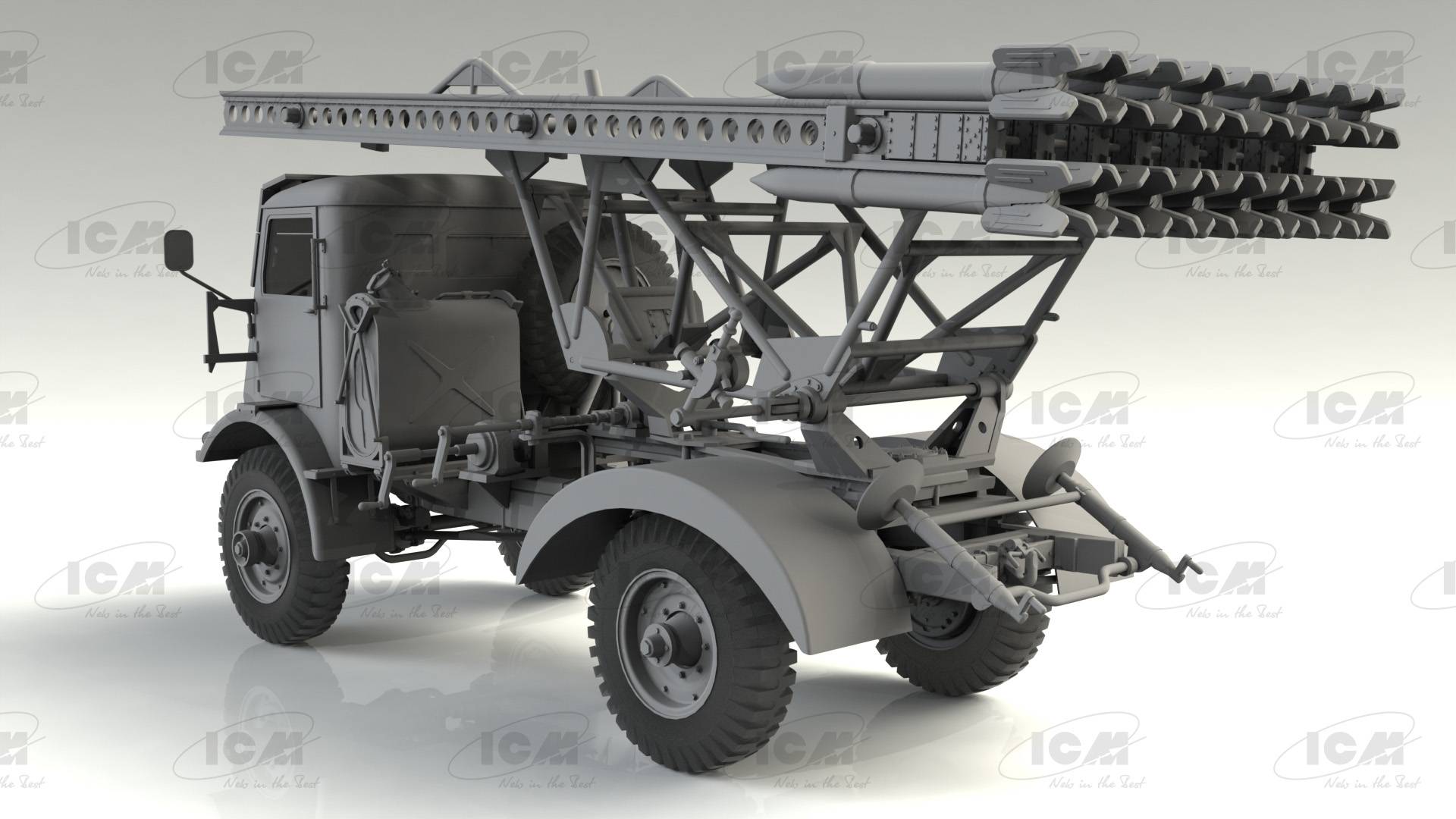 BM-13-16 on W.O.T. 8 chassis WWII Soviet MLRS – Image 3