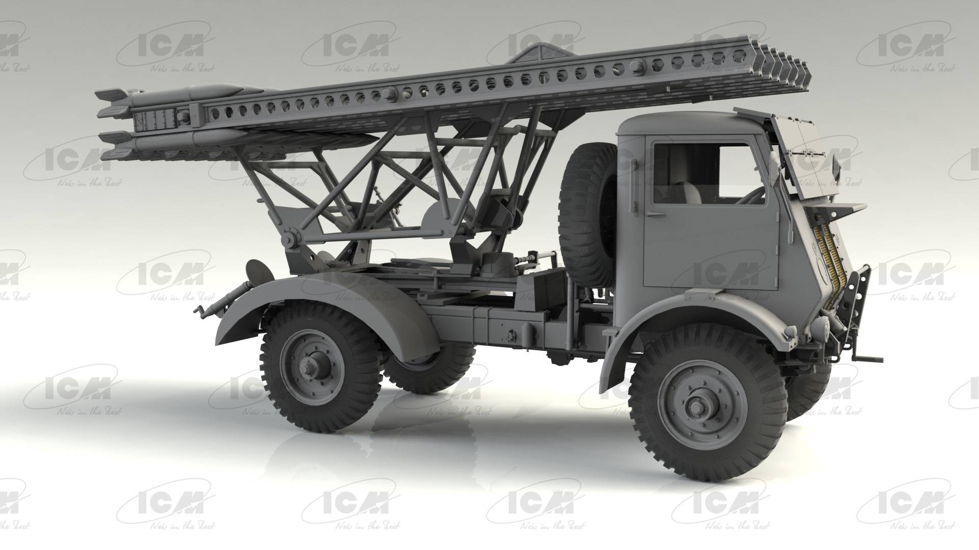 BM-13-16 on W.O.T. 8 chassis WWII Soviet MLRS – Image 4