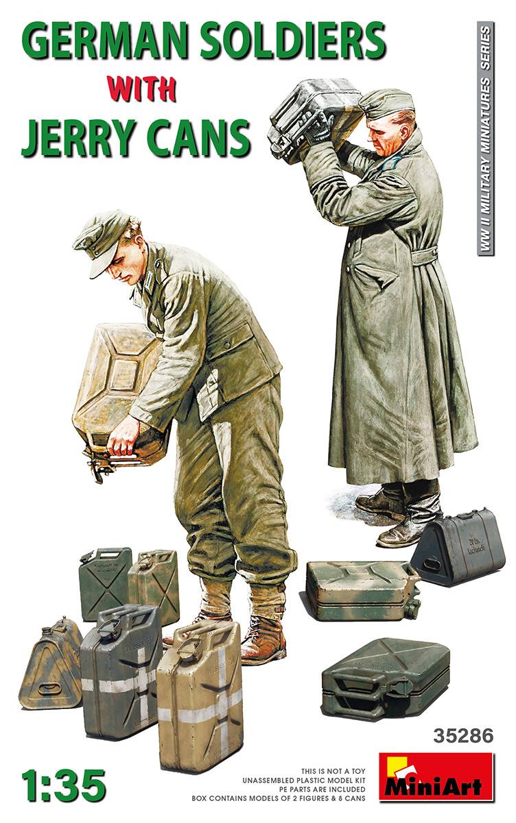 GERMAN SOLDIERS WITH JERRY CANS