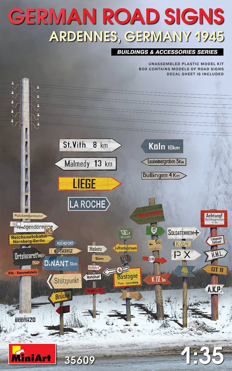 GERMAN ROAD SIGNS (ARDENNES, GERMANY 1945)