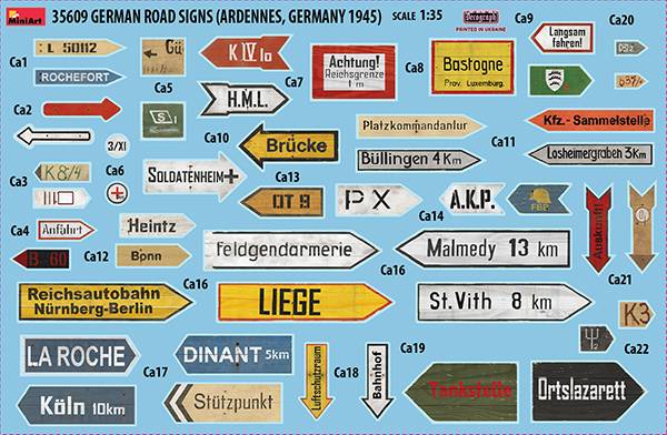 GERMAN ROAD SIGNS (ARDENNES, GERMANY 1945) – Image 2