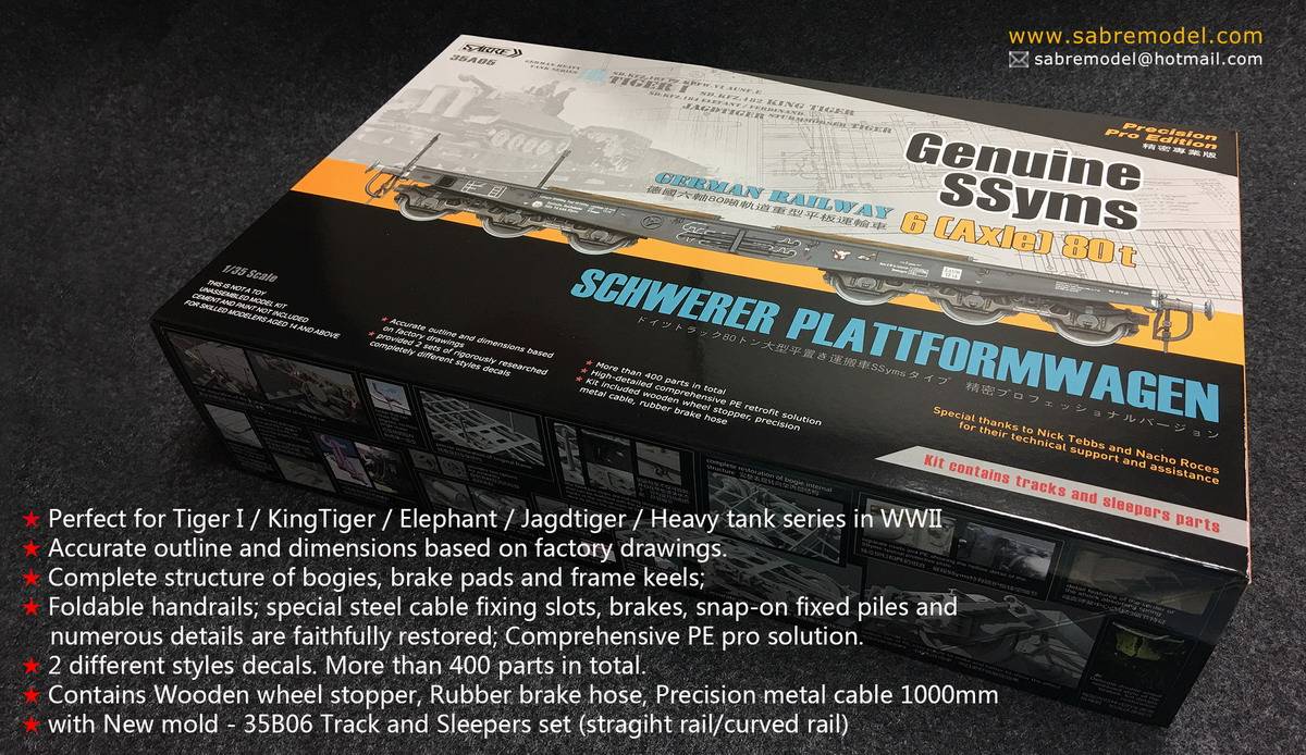 Geniune SSyms - German Railway SCHWERER PLATTFORMWAGEN 6-Axle 80ton – Image 2