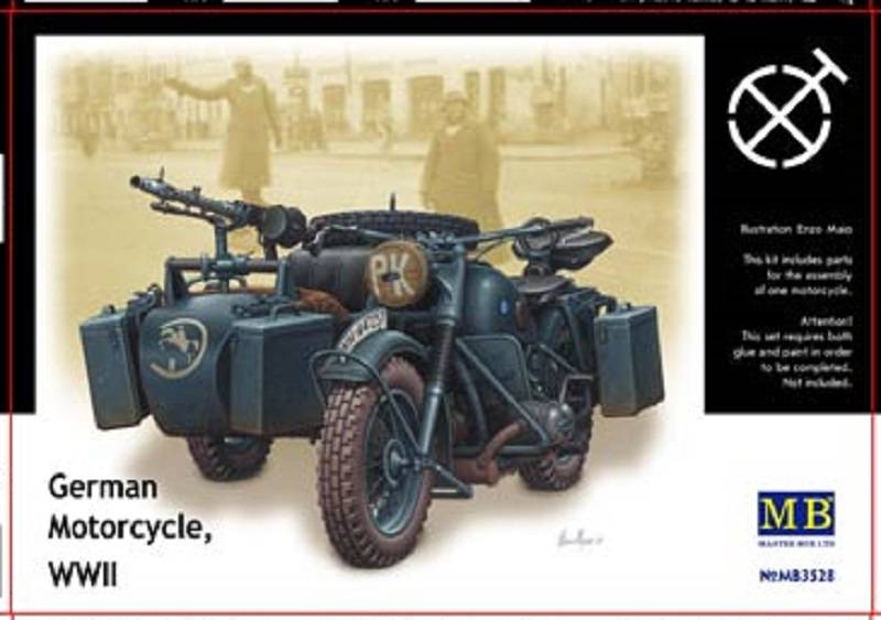 BMW R75 SIDE CAR ALLEMANDE 2e Guerre Mondiale