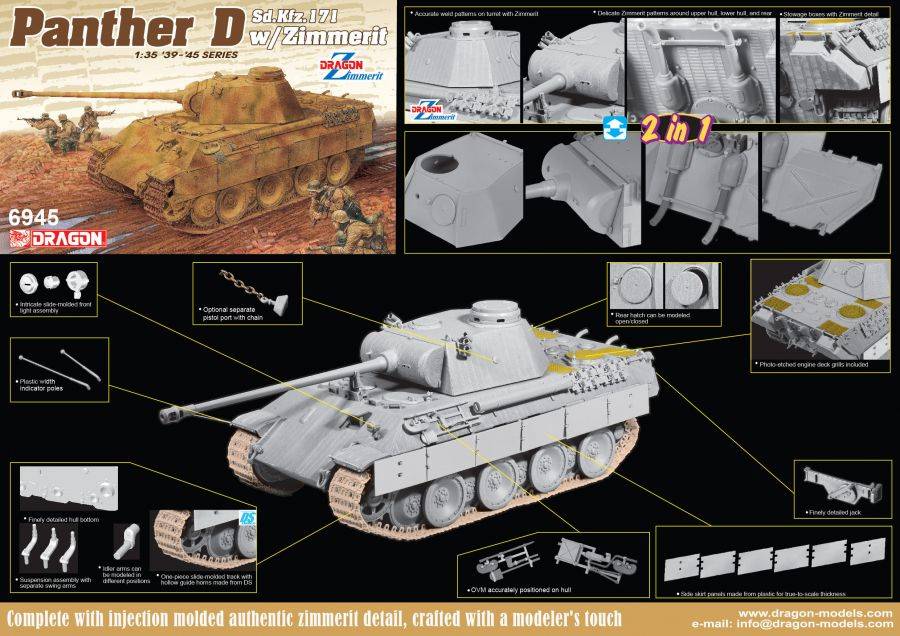 Pz.Kpfw. V Sd.Kfz. 171 Panther Ausf. D w/Zimmerit 2 in 1 – Image 2