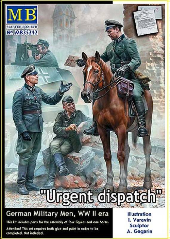 Urgent Dispatch. German Military Men, WW II era