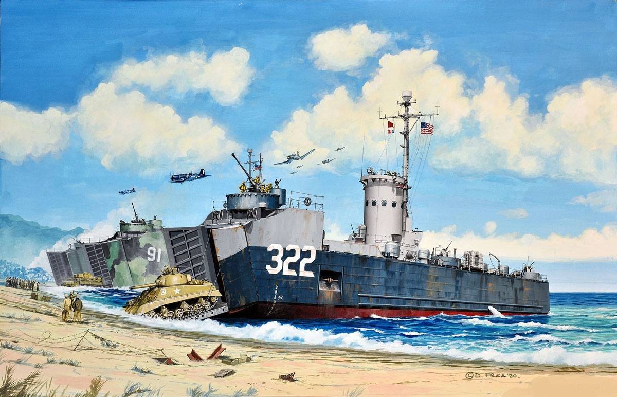 US Navy Landing Ship Medium (Bofors 40 mm gun) – Image 8