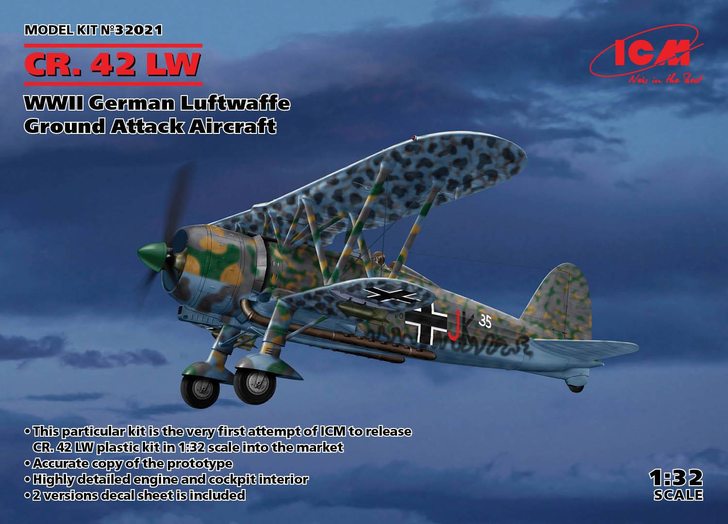 CR. 42 LW WWII German Luftwaffe Ground Attack Aircraft