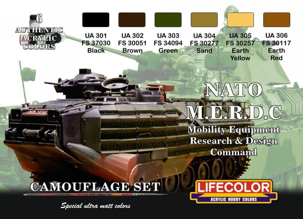 Nato M.E.R.D.C. set 6x 22ml acrylic colours