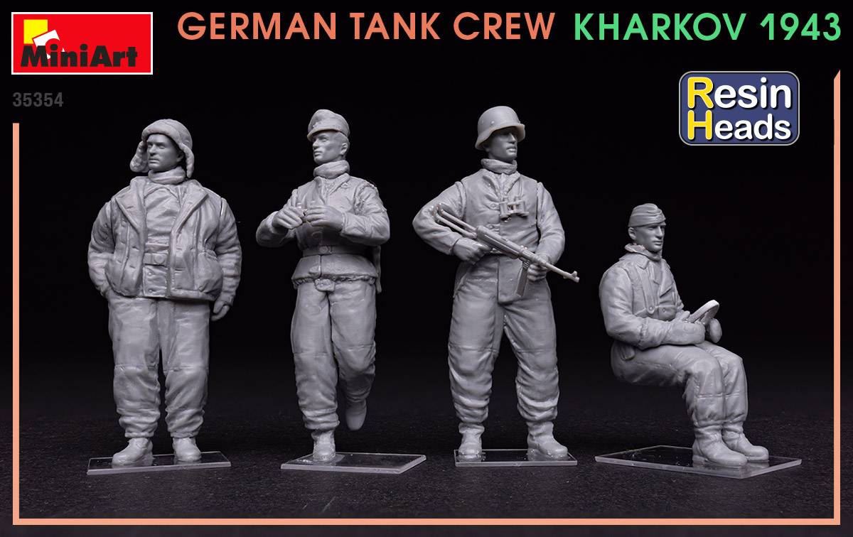 GERMAN TANK CREW. KHARKOV 1943. RESIN HEADS – Image 3