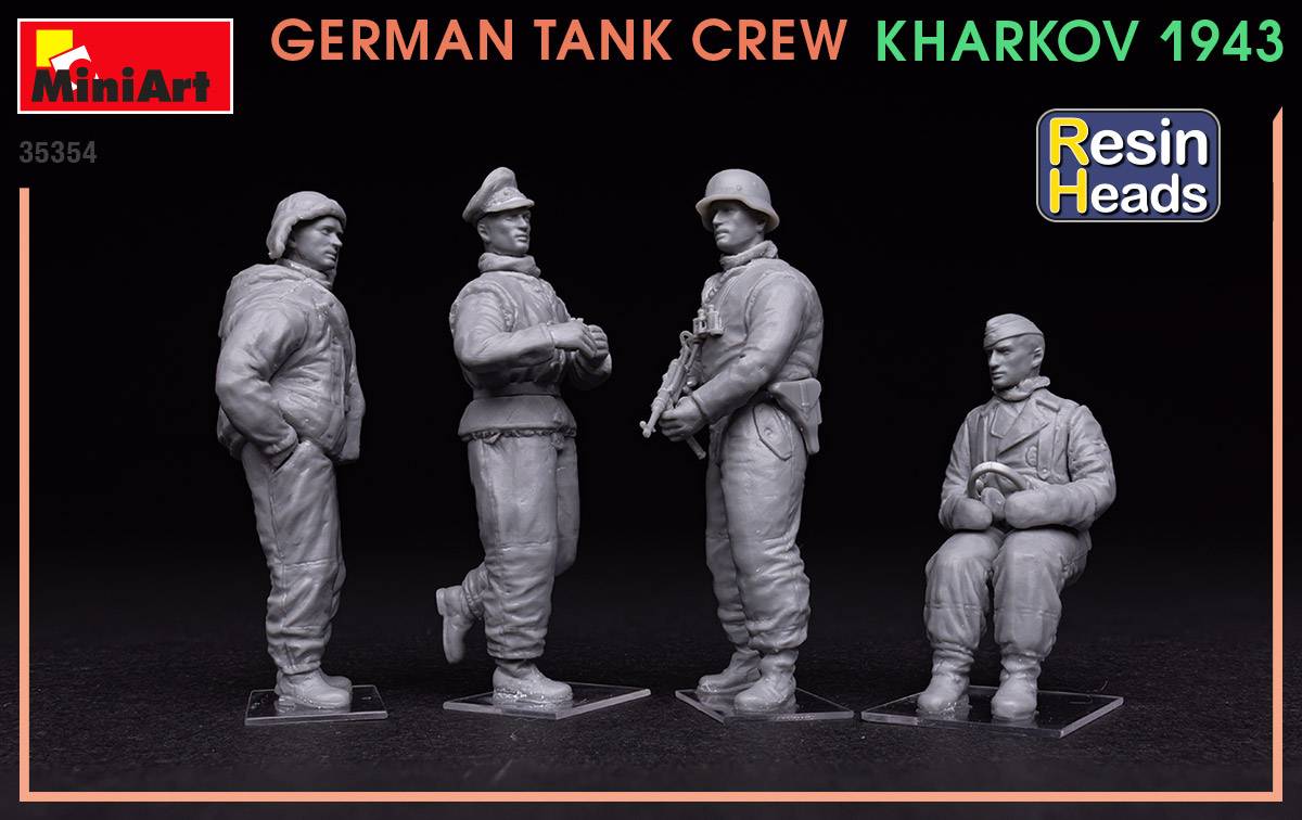 GERMAN TANK CREW. KHARKOV 1943. RESIN HEADS – Image 4