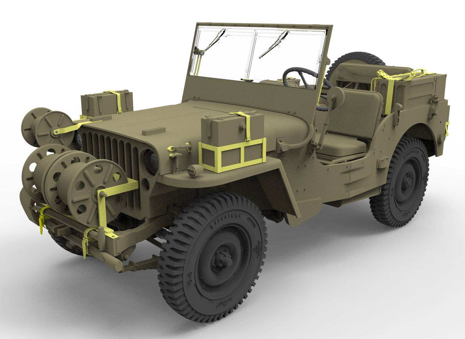 BRITISH RECCE AND SIGNALS LIGHT TRUCK (2 KITS ) with CREWS – Image 5