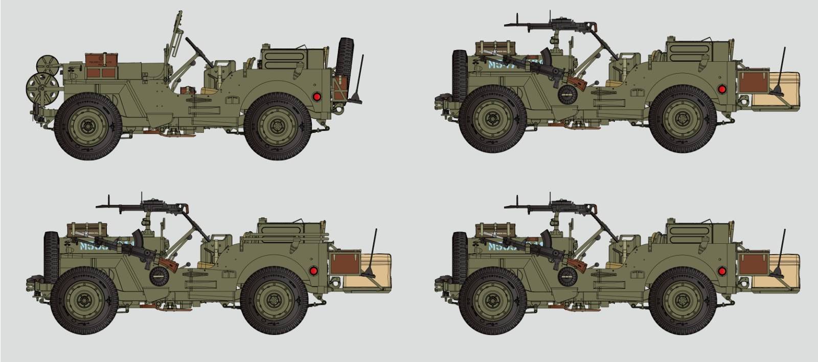 BRITISH RECCE AND SIGNALS LIGHT TRUCK (2 KITS ) with CREWS – Image 14