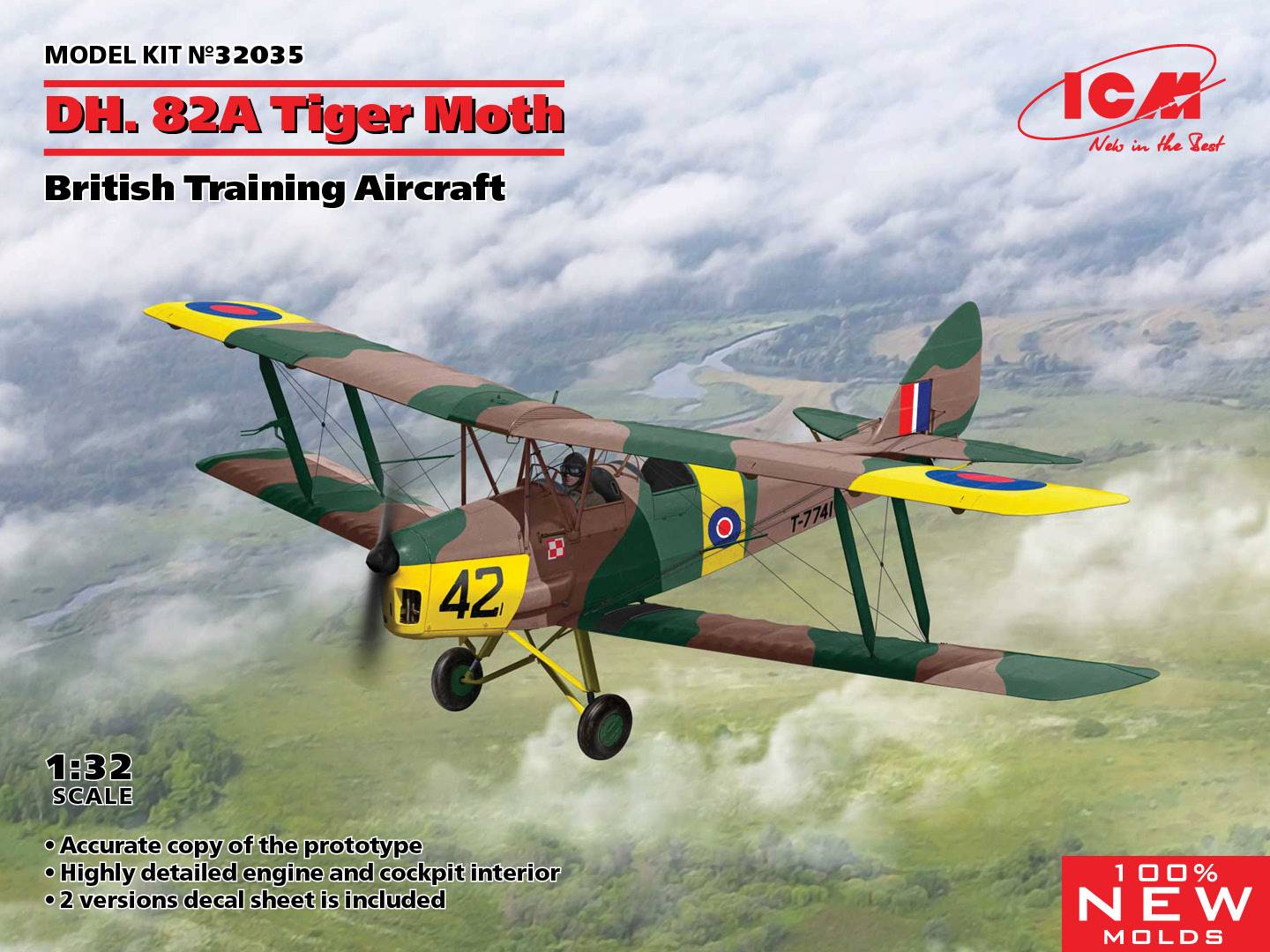DH. 82A Tiger Moth British Training Aircraft