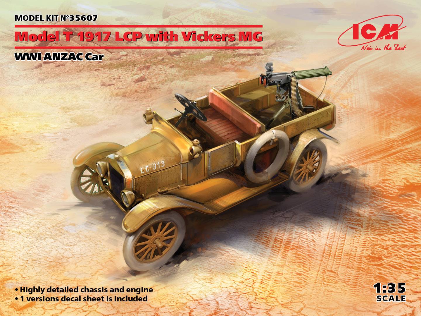 Model T 1917 LCP with Vickers MG WWI ANZAC Car