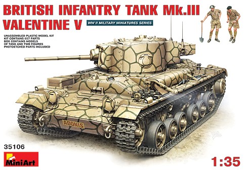 BRITISH INFANTRY TANK Mk.III VALENTINE V w/CREW