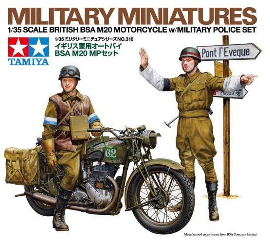 BSA M20 Motorcycle with British Military Police