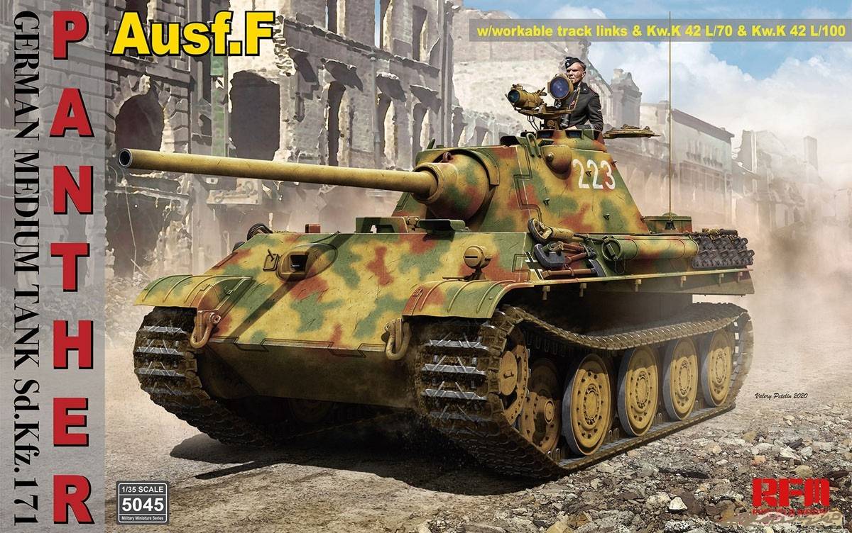 German Medium Tank Sd.Kfz.171 Panther Ausf. F w/ workable track, Kw.K L/70 & Kw.K L/100