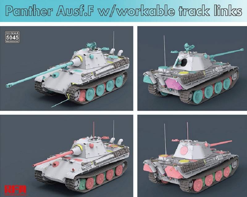 German Medium Tank Sd.Kfz.171 Panther Ausf. F w/ workable track, Kw.K L/70 & Kw.K L/100 – Image 4