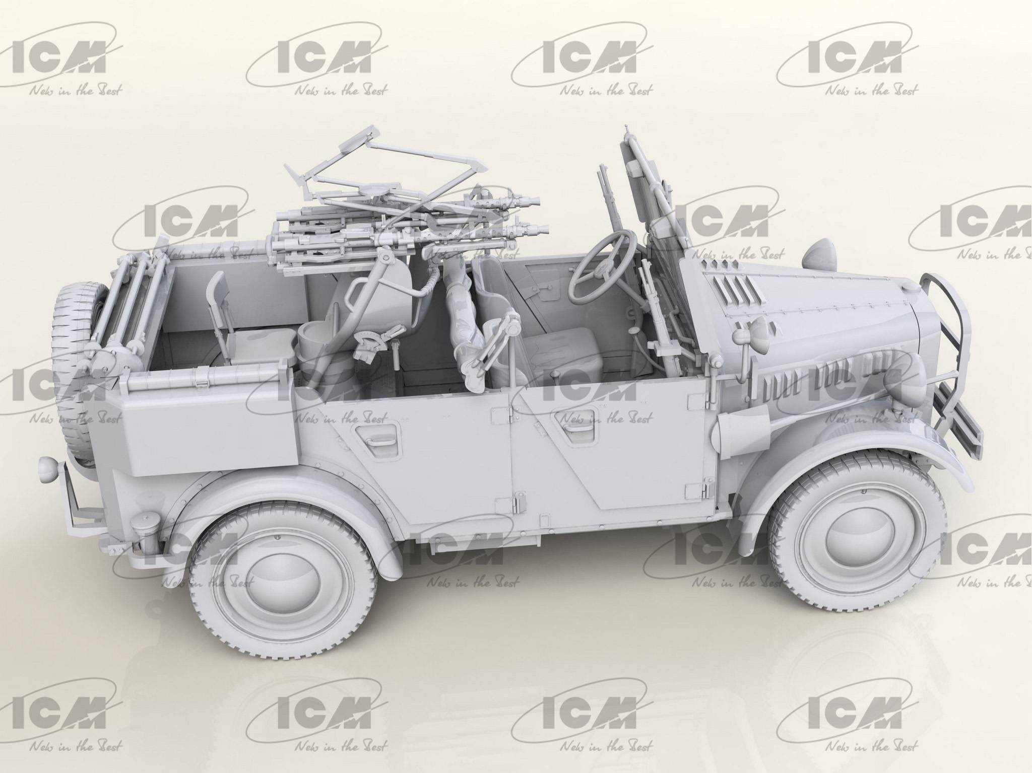 le.gl.Einheits-Pkw Kfz.4 WWII German Light Anti-Aircraft Vehicle – Image 4
