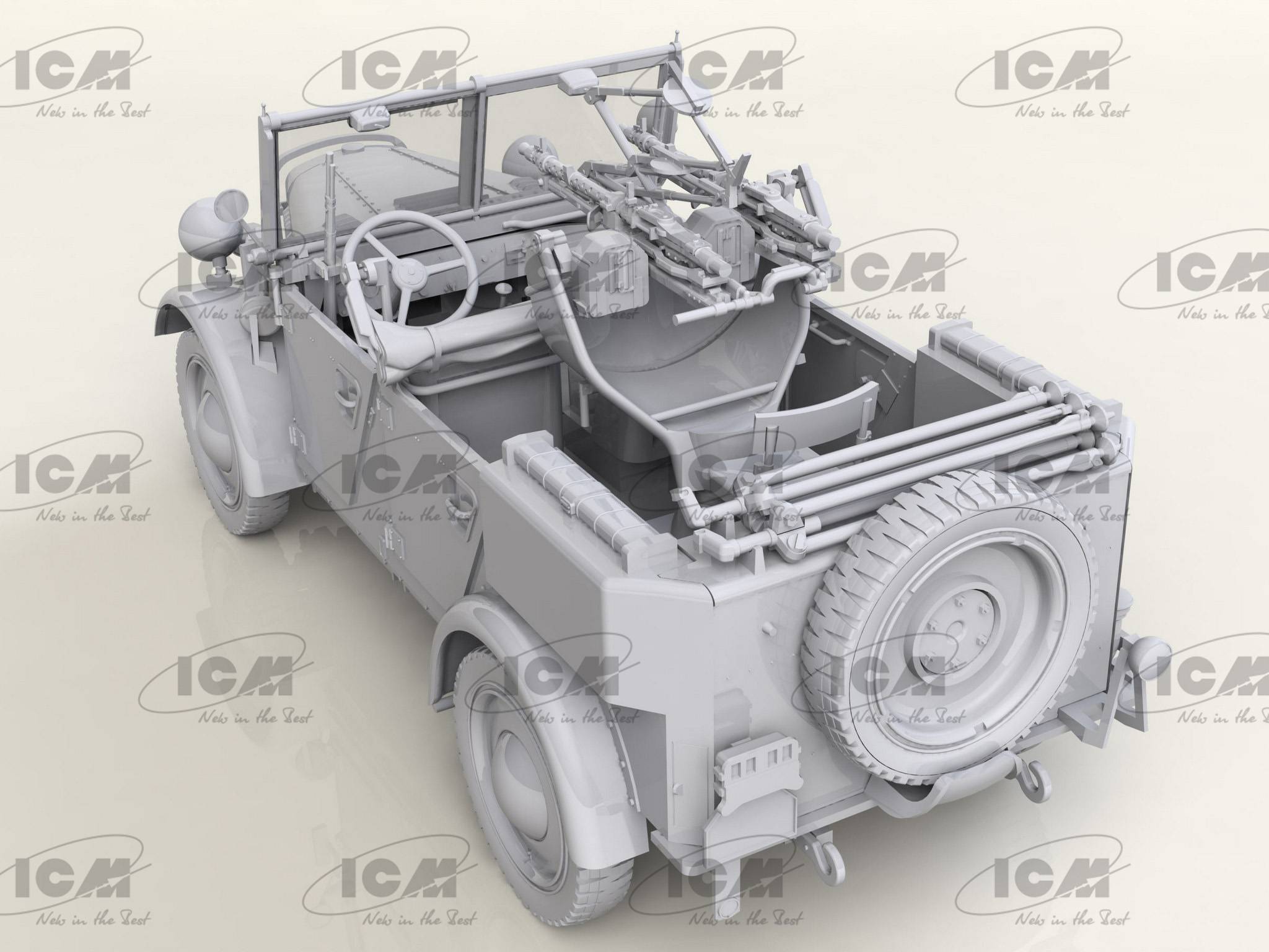 le.gl.Einheits-Pkw Kfz.4 WWII German Light Anti-Aircraft Vehicle – Image 5