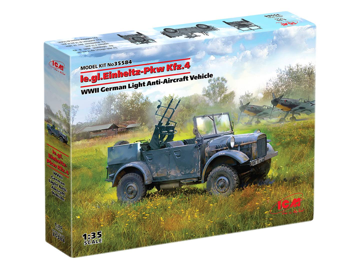 le.gl.Einheits-Pkw Kfz.4 WWII German Light Anti-Aircraft Vehicle – Image 6