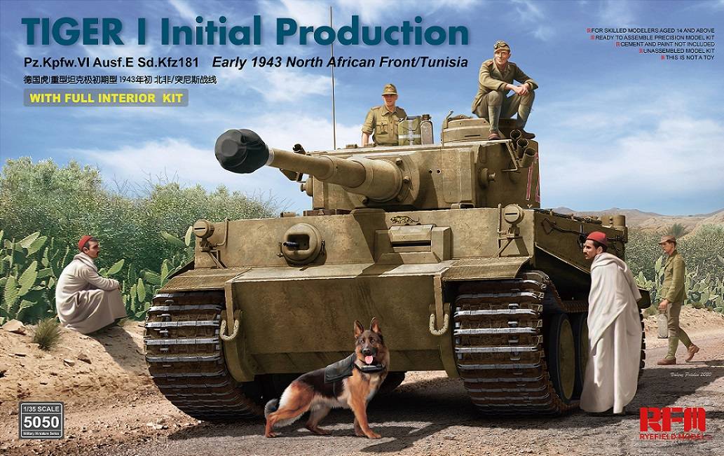 Tiger I Initial Production Pz.Kpfw.VI Ausf.E Sd.Kfz181 Early 1943 North African Front/Tunisia