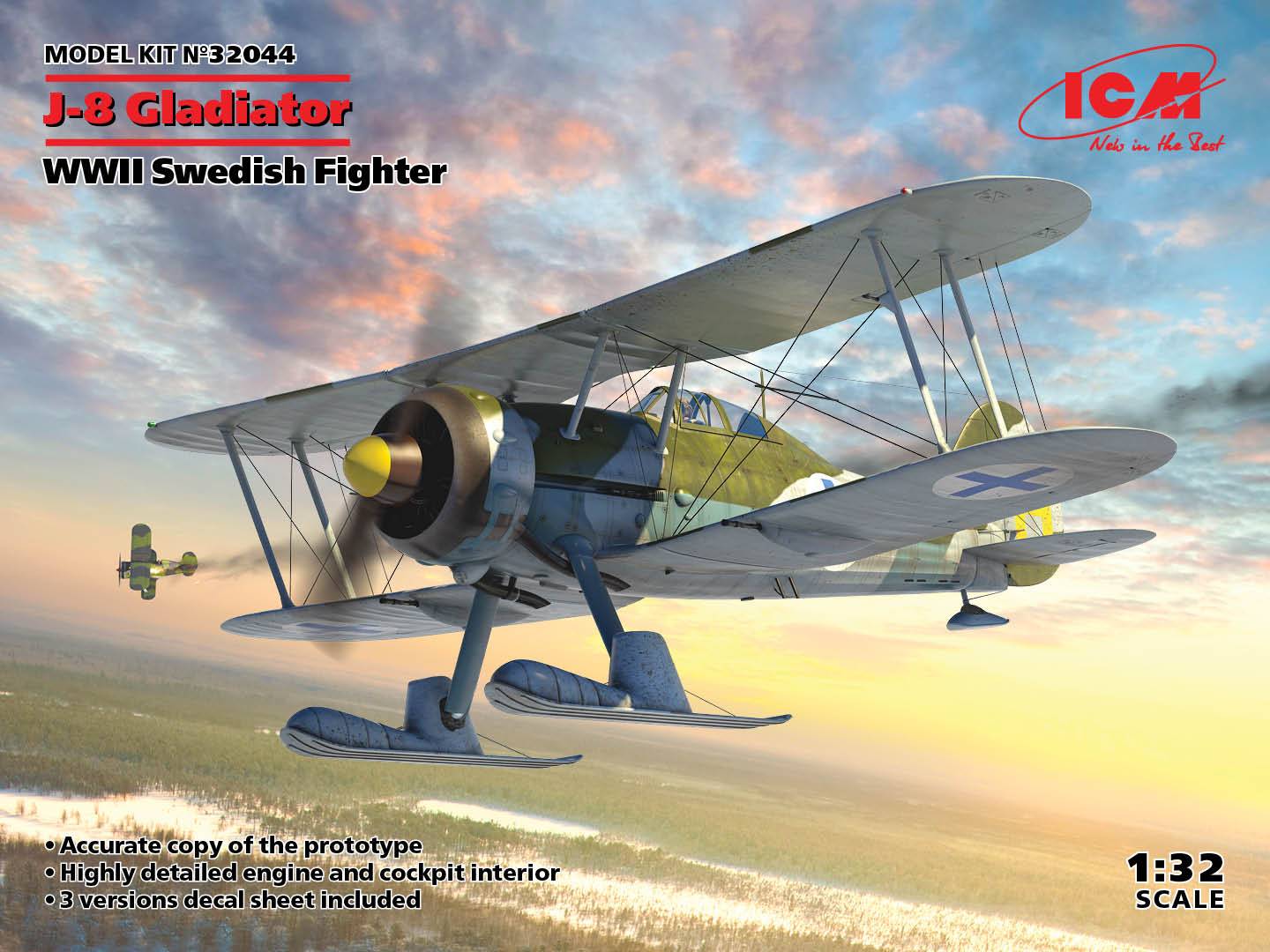 J-8 Gladiator WWII Swedish Fighter