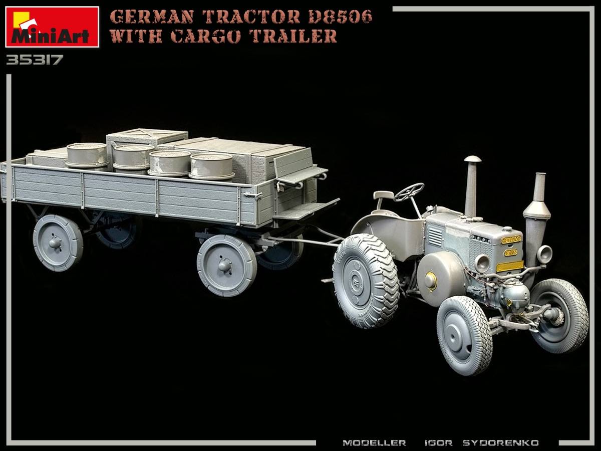 GERMAN TRACTOR D8506 WITH CARGO TRAILER – Image 2