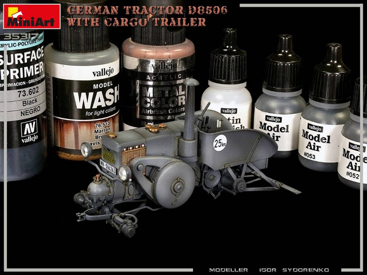 GERMAN TRACTOR D8506 WITH CARGO TRAILER – Image 4